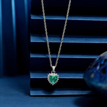 925 swarovski dimond chain pendent with heart