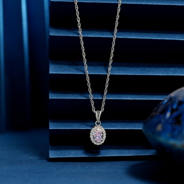 925 Swaroski single and small dimond chain pendent