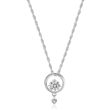 925 single soliter stone with open desigen chain pendent