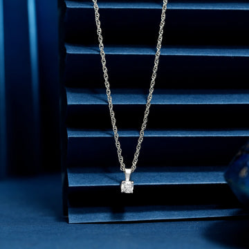 925 Swaroski single dimond chain pendent