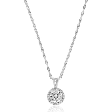 925 round stone design chain pendent