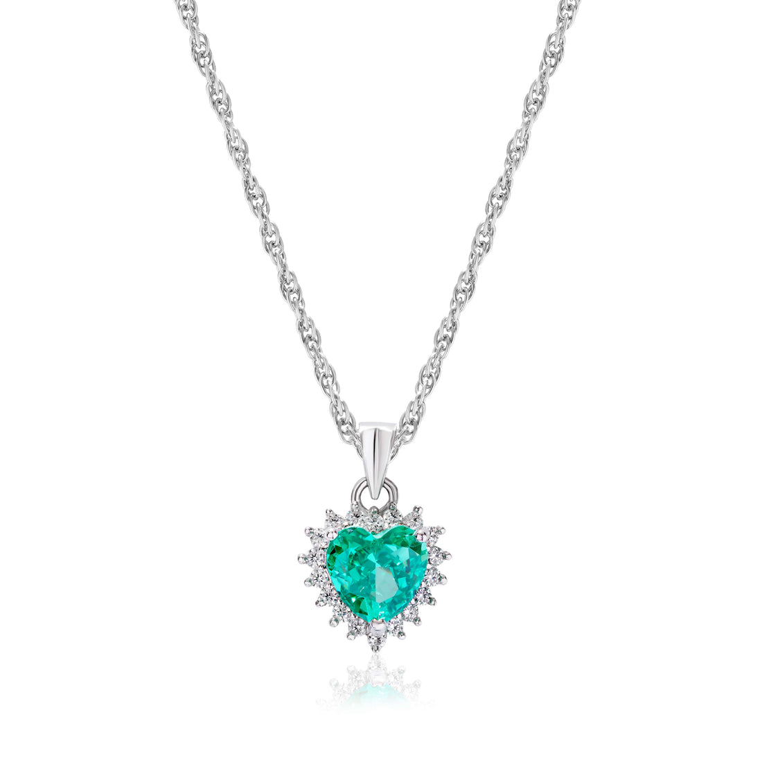 925 swarovski dimond chain pendent with heart