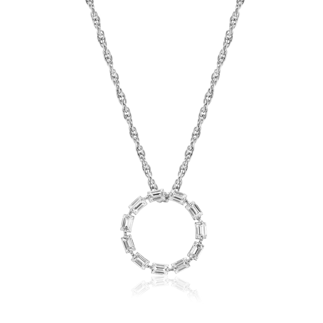 925 round choki dimond chain pendent