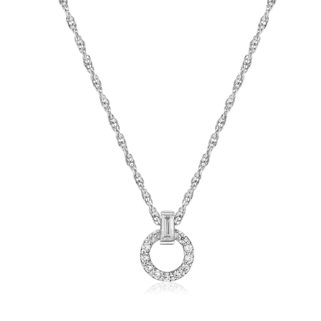 925 single choki with small dimond round shape chain pendent