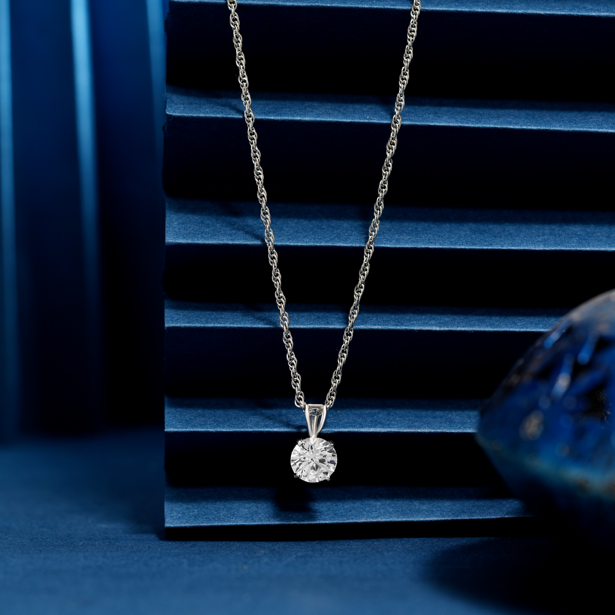925 Swaroski single dimond chain pendent