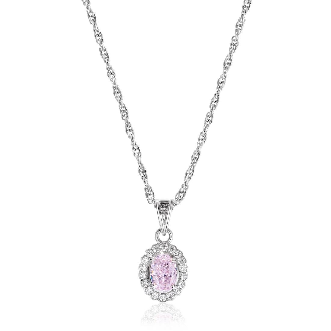 925 Swaroski single and small dimond chain pendent