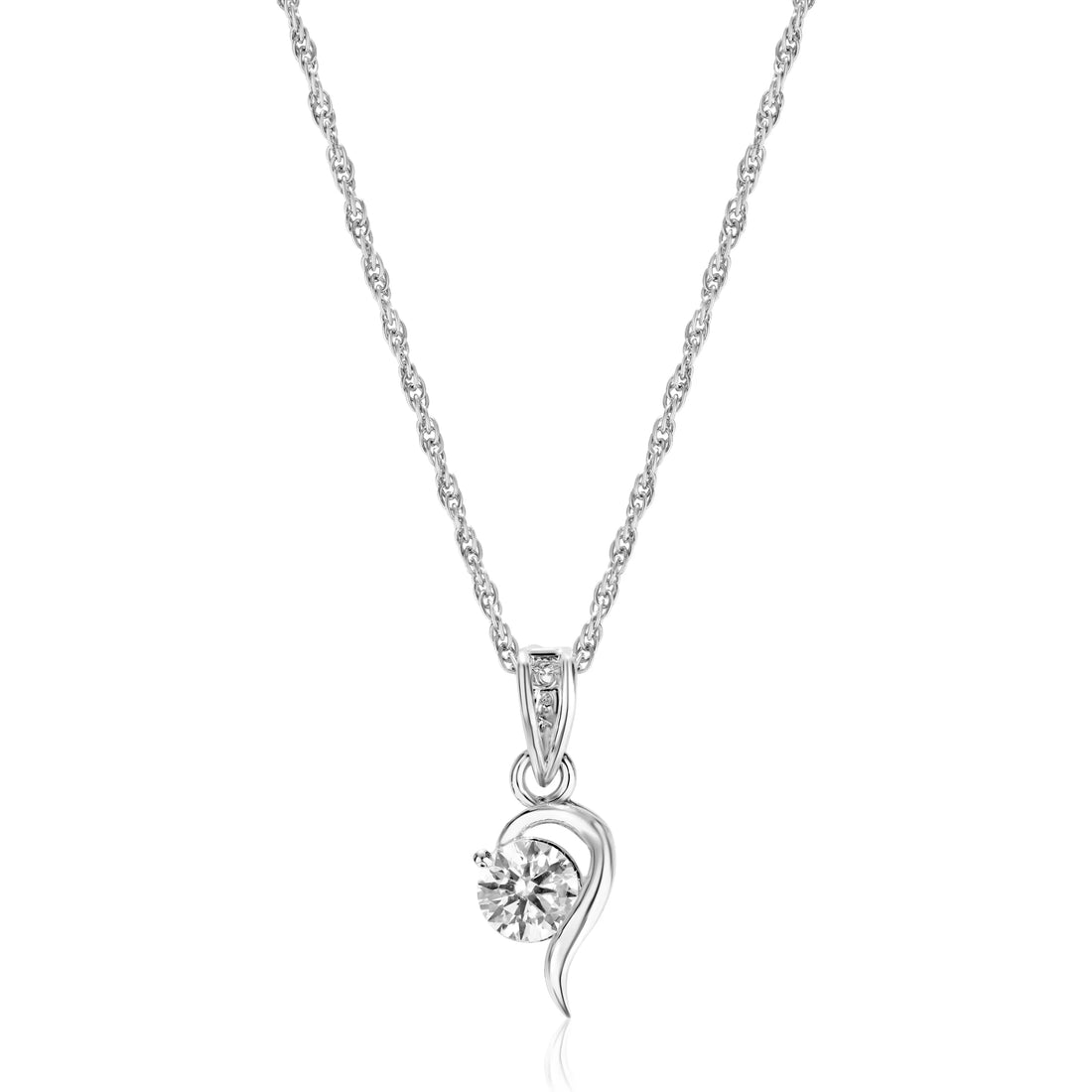 925 half heart with soliter chain pendent