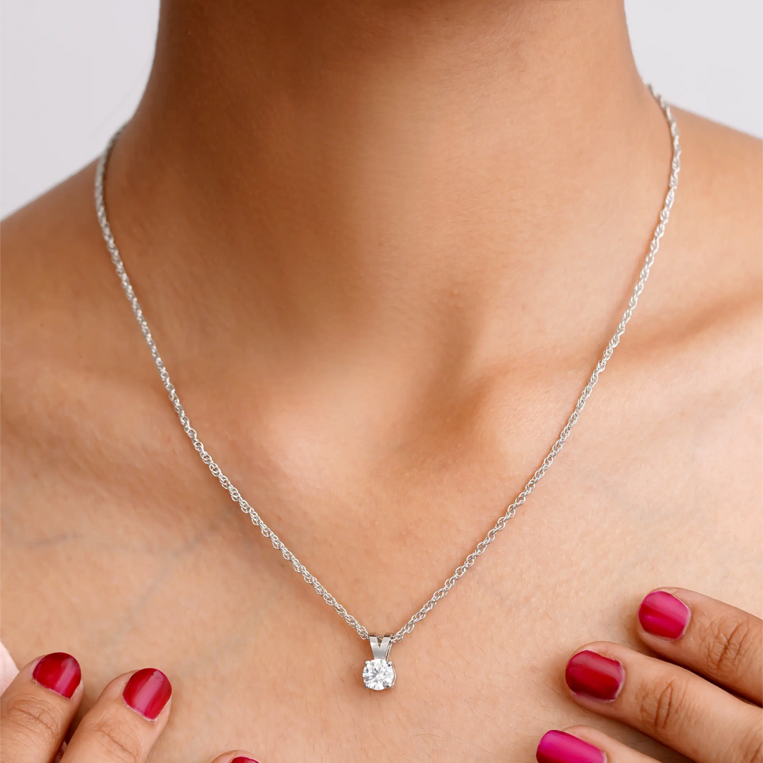 925 single dimond chain pendent