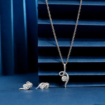 925 single tension sitting  stone with single line p.set